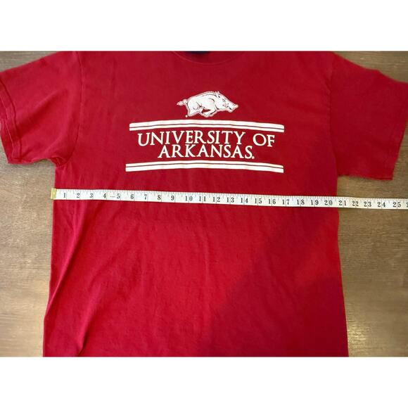 UNIVERSITY OF ARKANSAS MV Sport Vintage Tee T-Shirt Collegiate Gameday size L - Picture 5 of 5
